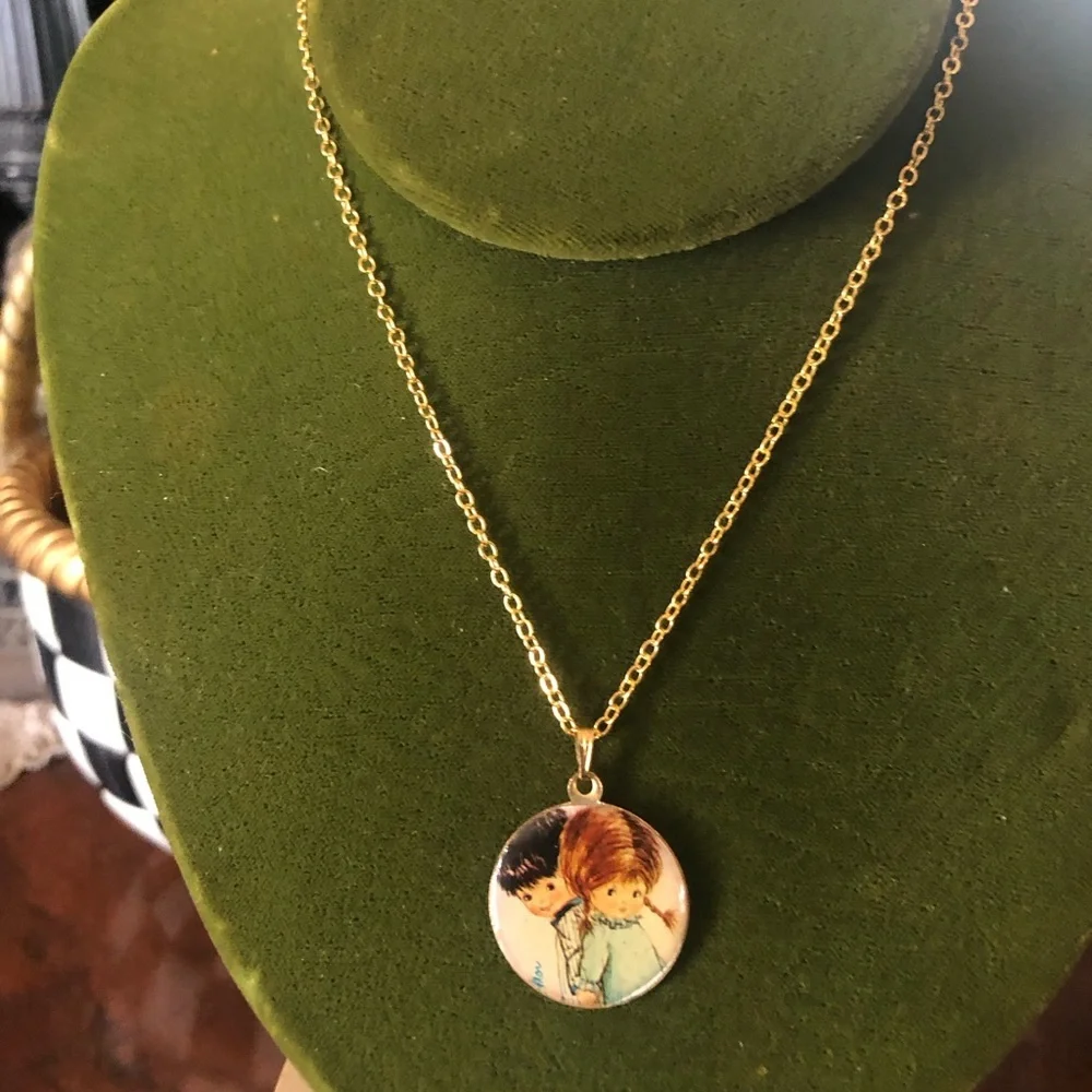Vintage Fran Mar Moppets Pendant Necklace